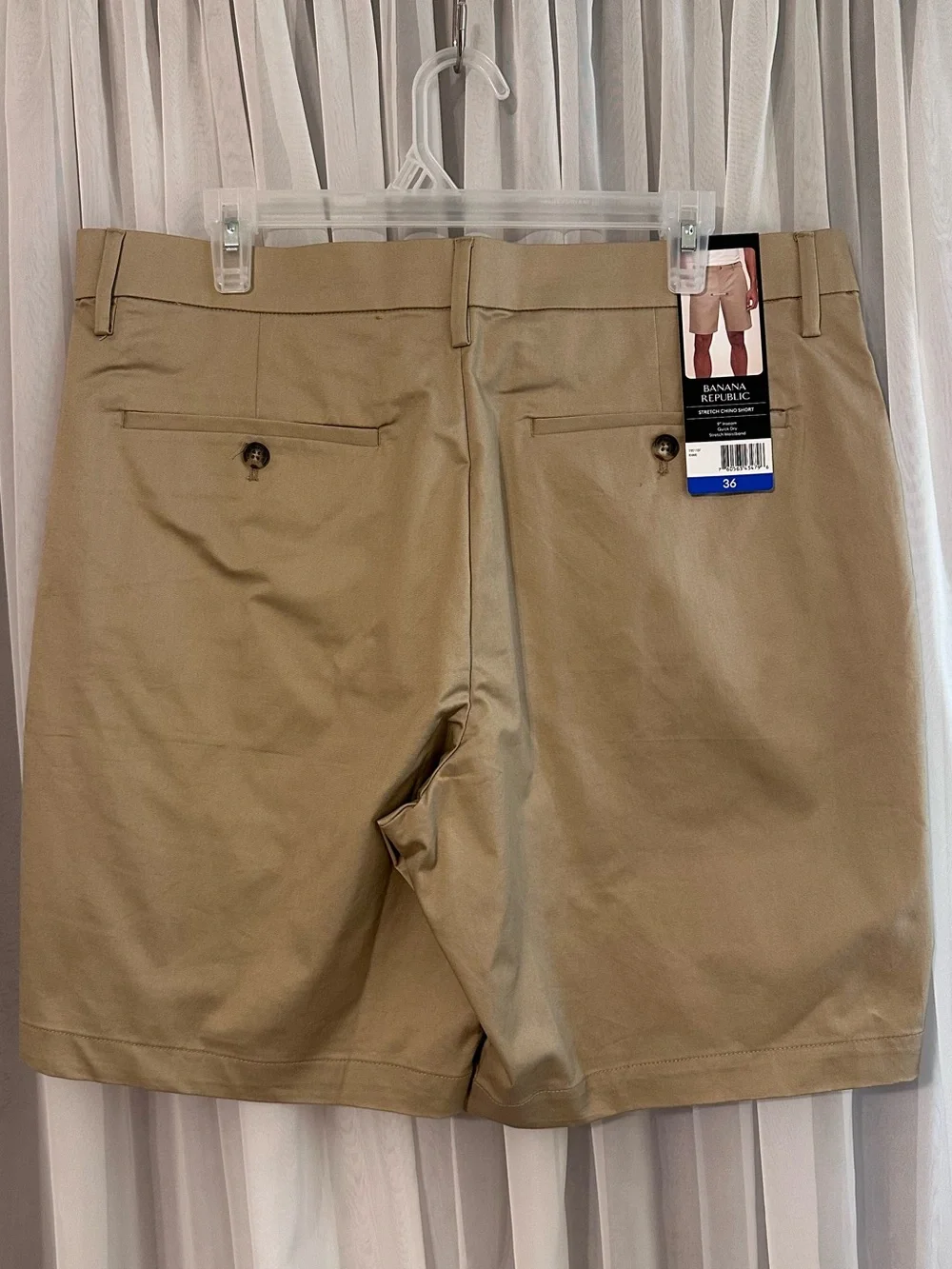 Banana Republic Khaki Stretch Chino Shorts Size 36